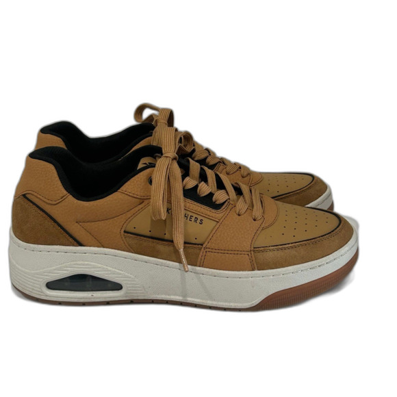 Skechers Street Uni Court Sneaker Shoes Men’s Size 10.5 Color WSK Tan Leather - Picture 5 of 12